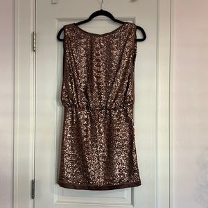 Laundry copper sequin cocktail dress